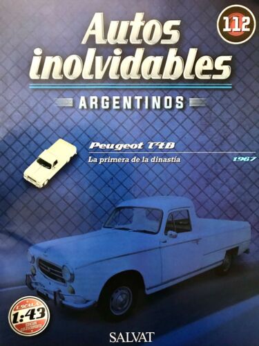 1967 Diecast 1:43 Unforgettable Cars Argentina Sealed Peugeot T4B