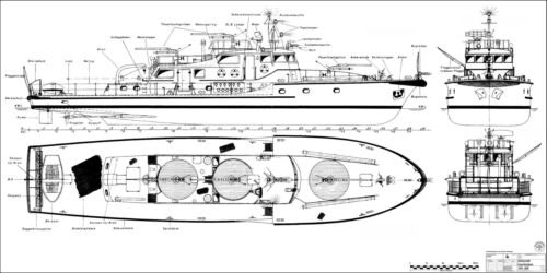 Düsseldorf plan de bâtiment M 1:25 feu löschboot 