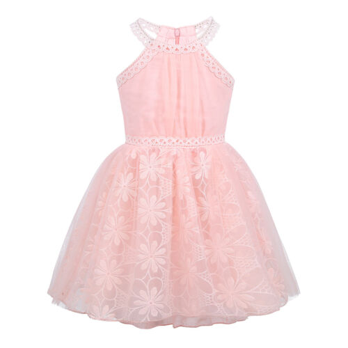 Toddler Baby Flower Girl Dress Princess Floral Lace Wedding Party Birthday Dress