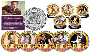 ELVIS PRESLEY *Life /& Times JFK Half Dollar U.S 5-Coin Set OFFICIALLY LICENSED