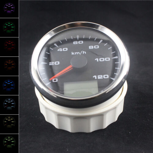 Wasserdicht LED GPS Tachometer 85mm 0-120 Km//h KMH Digital Kilometerzähler 9-32V