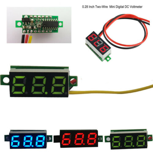 Details about  &nbsp;0.28&#034; 2/3 Wire LED Display Digital Voltmeter Gauge Voltage Detector Panel Meter