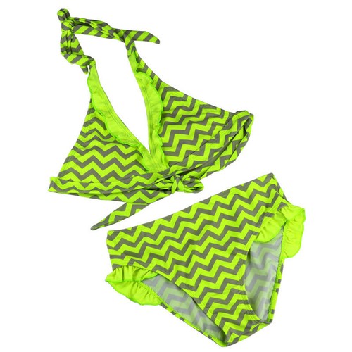 Striped Kids Girls Swimsuit Bikini Set Swimwear Beachwear Bathing Suit 8-16YCute