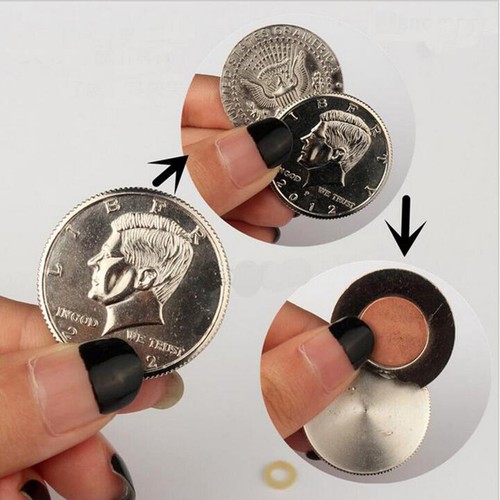 Magnetic Flipper Coin Simulation Dollar for Magician Magic Show Trick Prop