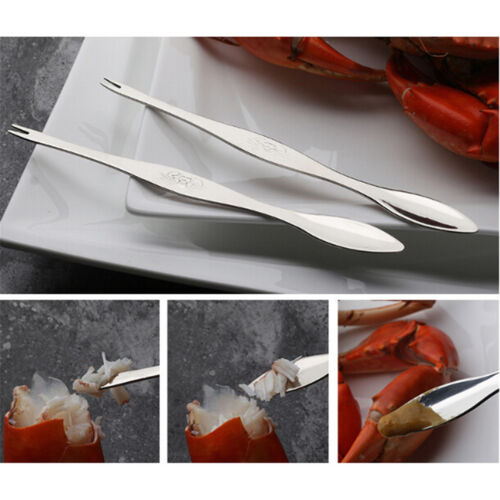 Delicate Stainless Steel Crab Forks Seafood Picks Lobster Forks Fruit Forks FBJB