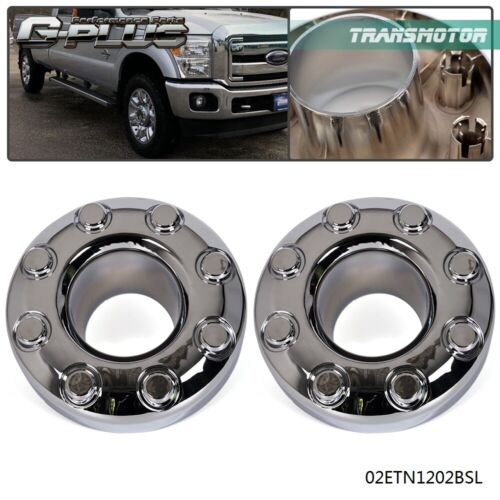 Dually 4x4 Open Front Wheel Chrome Center Hub Cap For 2005-2018 Ford F-350 2pcs