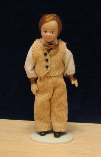 Dolls House Miniature Porcelain Son Boy Child children Doll Nursery BN LGW 1//12