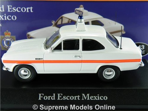 Ford Escort MK1 México coche modelo policía Sussex Corgi Vanguards Atlas K8 1:43