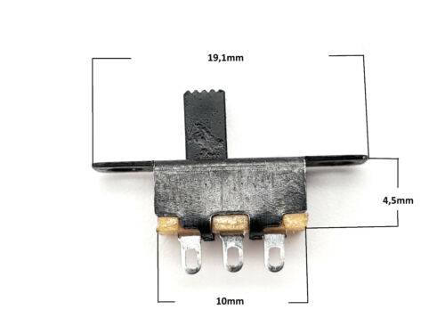 10 x Schiebeschalter 1x EIN/EIN oder AUS/EIN Mini Miniatur Schalter On Off 10xB1 