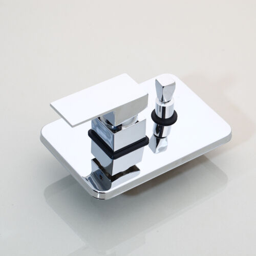 8”10“12”16“ LED Bathroom Rainfall Shower Kit Mixer Wall Mount Taps Chrome Faucet