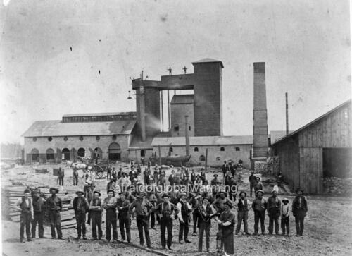 Photo 1875 Elk Rapids Pig Iron" Michigan "Iron Furnace 