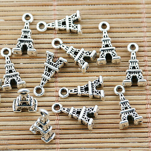 20pcs tibetan silver color 2sided tower design charms EF1417 