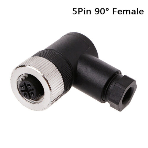 1Pc M12 sensor connector 3//4//5 pin male//female straight//right angle plug TEUS