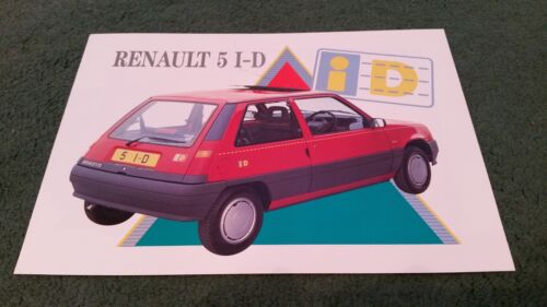 Décembre 1988 Renault 5 I-D édition spéciale UK brochure 5 TL 1.1//5 TR 1.2