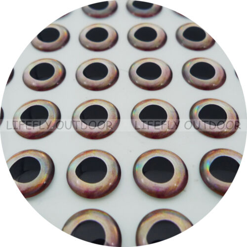 8mm 3D Real.Cold / Wholesale 300 Soft Molded 3D Holographic Fish Eyes, Fly Lure
