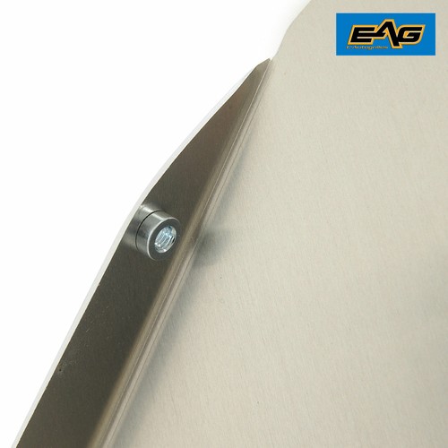 EAG Inner Fender Liner Silver Aluminum Rear 2PCS for 07-18 Jeep Wrangler JK