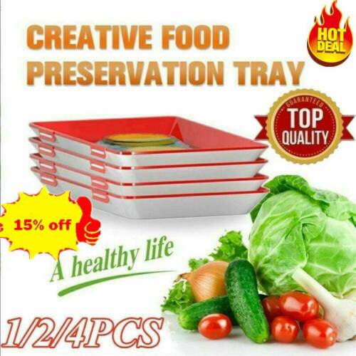 1//2//4X Creative Food Preservation Tray Healthy Kitchen Tools Storage Container