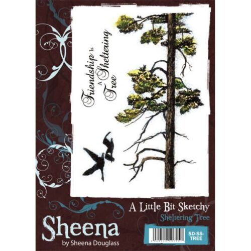 Sheena Douglass A LITTLE BIT SKETCHY A6 Unmounted Stamps SHELTERING TREE Friends 
