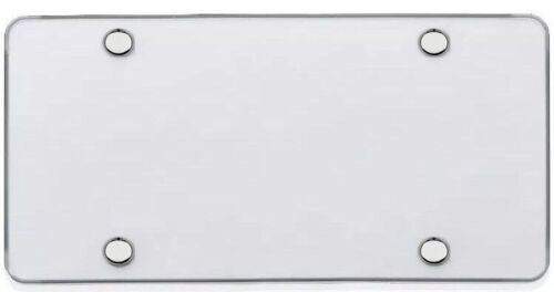 UNBREAKABLE CLEAR FLAT LICENSE PLATE TAG MOUNT HOLDER FRAME BUMPER SHIELD COVER 