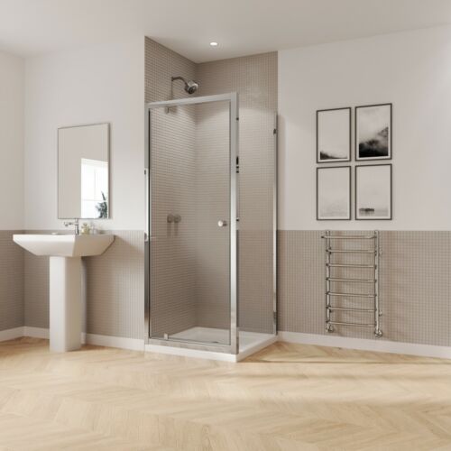 Details about  / GB5 Pivot 1800mm Low Height Shower Door With Optional Side Panel Chrome