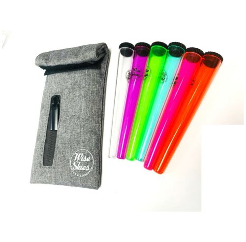 Wise Skies Smell Proof Bag /& Doob Tube Holders Rolling Paper Holder Smelly Proof
