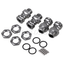 4PCS Aluminum Alloy Extended Wheel Hex Hub N10155 Titanium Color for RC1:8 Car