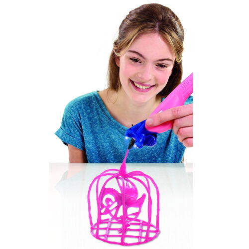 IDO3D Vertical Drawing Art Set Pink Toys Kids Drawn Creative 1 Pen & 3D Light 