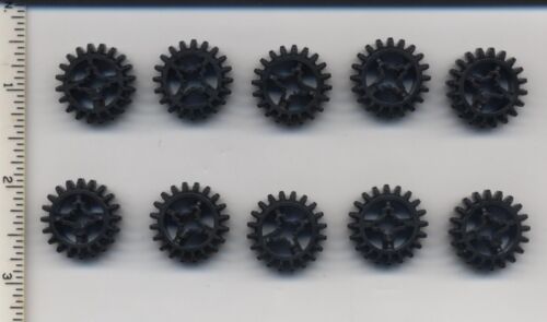 LEGO x 10 Black Technic Gear 20 Tooth Double Bevel NEW