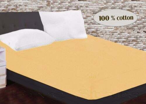 100/% cotton single fitted bed sheet 90 x 200 cm plain sheet 35 x 79 in