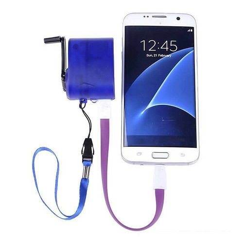 USB SOS Hand Crank Phone Charger Camping Backpack Survival Gear Emergency-Power