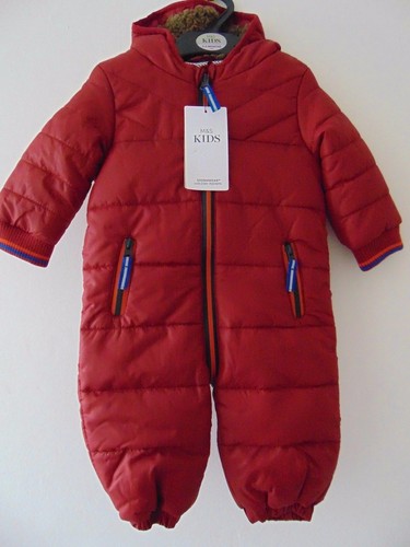 6-9mths 9-12mths M/&S Boys Red Hooded Stormwear Snowsuit 3-6mths
