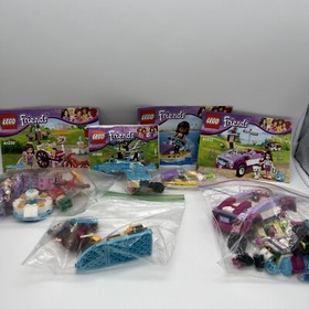 Lego Friends 4 Complete Sets: 41030, 30398, 41000, 41013. All Pieces & Manuals