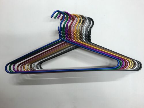 1 COLORFUL THICK METAL Garment Clothes Hanger Anodized Aluminum 1300 MADE IN USA