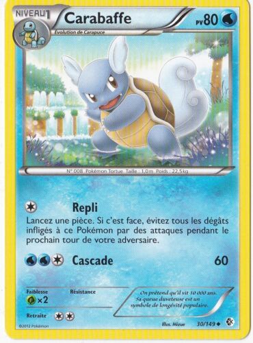 Carabaffe 30/149 Carte Pokemon Neuve Française N&B:Frontieres Franchies 