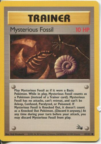 Pokemon Fossil Common Card #62 Mysterious Fossil