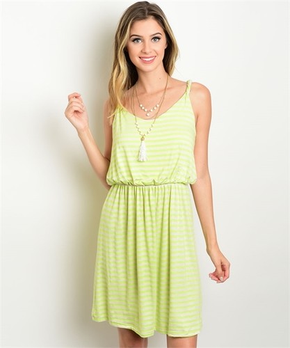 Spaghetti Strap Striped Summer Dress Gilli