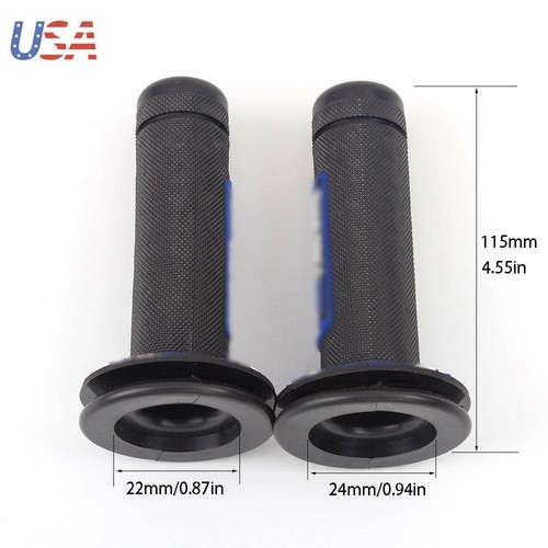 2pcs New Rubber Motorcycle Hand Grips Fit Dirt Bike Motocross Gel Handle Bar USA