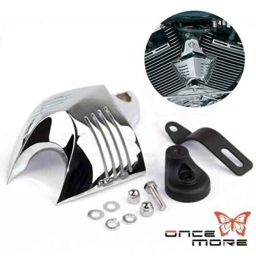 For Harley Big Twins Evo 1992-2012 Twin Cam 88 96 V-Shield Horn Cover Chrome