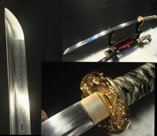 Japan Taichi Samurai Sword Katana Pattern Steel Razor Sharp Blade Battle Ready