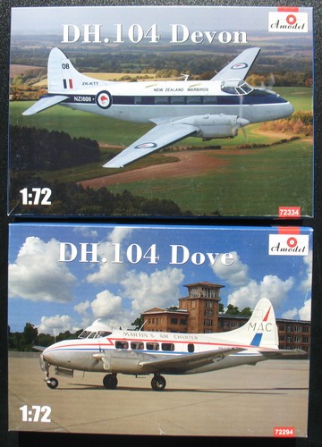 104 Dove 72334 Flugzeug Bausatz DH Amodel 72294 Devon Kit 1:72