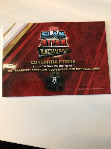 Topps Wwe Slam Attax Universo Tommaso Ciampa NXT Brooklyn 2018 Estera Reliquia