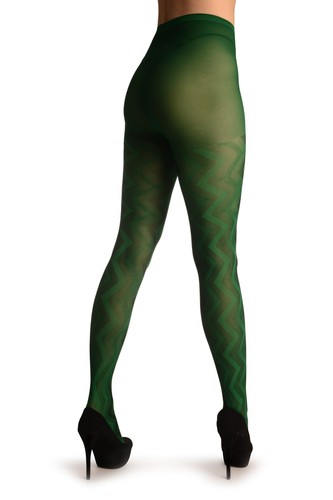 Office Green Shade Woven ZigZag T003177