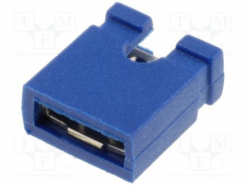 Buchsen 2,54mm 1x2 Brücke Stift weiblich offen blau JUMPER-BL Stiftleisten und