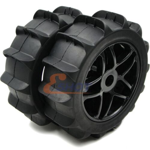 2pc 1/8 RC Off Road Paddles Tires Sand Snow Buggy tyres 120mm & Hex 17mm Wheels 