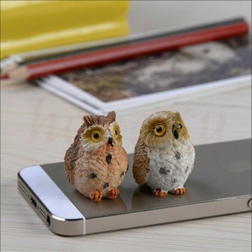 1~4X Miniature Cute Owls Fairy Garden Terrarium Figurine Decor DIY Bonsai Craft