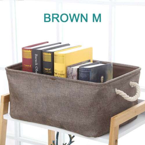 3 sizes Household Foldable Storage Case Fabric Basket Clothes Organizer Toy Box 