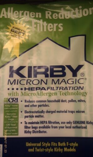 2 Cloth Sentria 2 Universal F Style Hepa Micron Magic Kirby Vacuum Bags OEM 