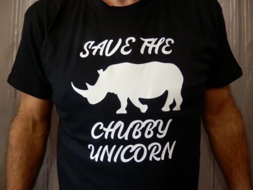 Save The Chubby Unicorn Diverses Couleurs T Shirt Cadeau Drôle Blague Nouveauté Rhino