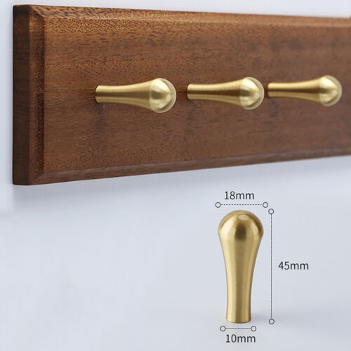 Nordic Solid Brass Coat Hat Hangers Hook Key Holder Storage Rack Home Wall Decor