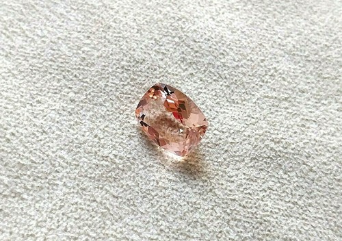 Rectangle Cushion Peach Morganite Matching Pair Natural Gemstones 9x7 mm